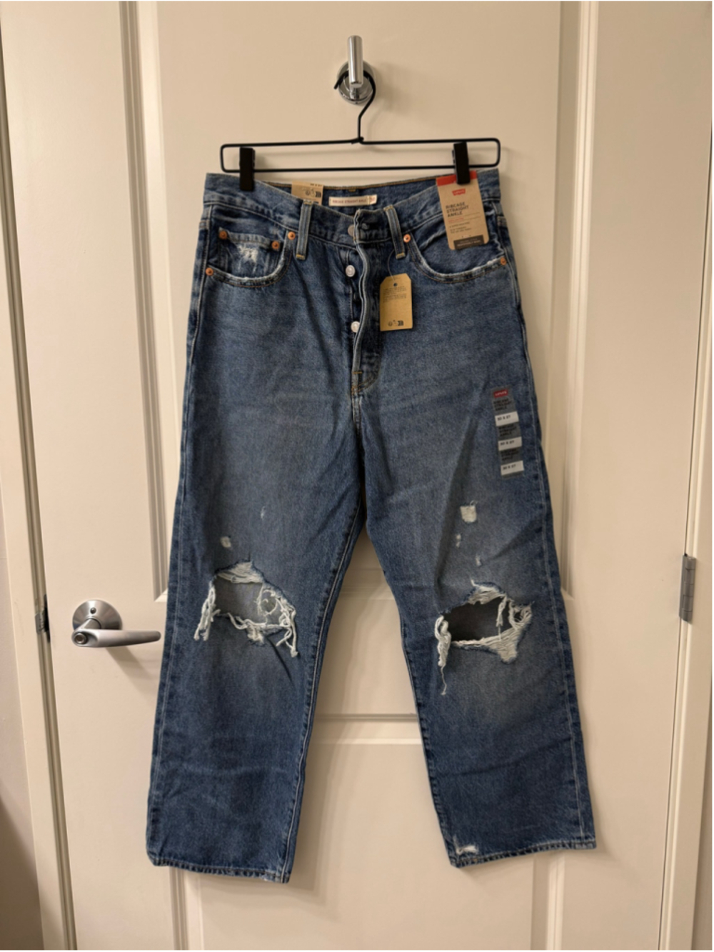 Women's Levi's Ribcage Straight Ankle Jeans, Blue, Size 30